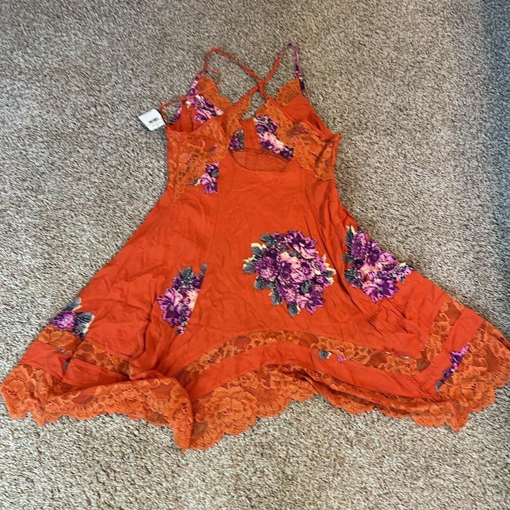 Free People Table for 2 Trapeze slip dress S - Picture 7 of 10